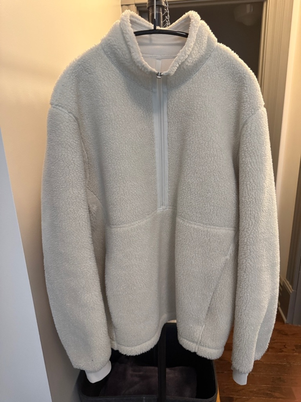 lululemon athletica Men's Cream Sherpa Zip-Up Pullover